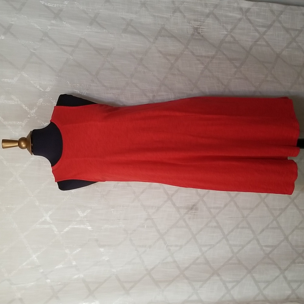 J Jill Womens Dress Size Small Sleeveless Red Stretch Jersey Knit
